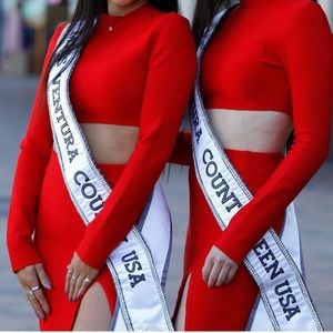 Elegant red two piece